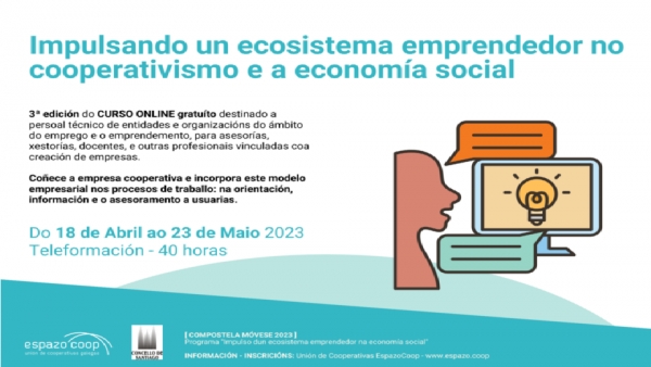 Curso de Teleformación: Impulsando un ecosistema emprendedor no cooperativismo e a economía social.