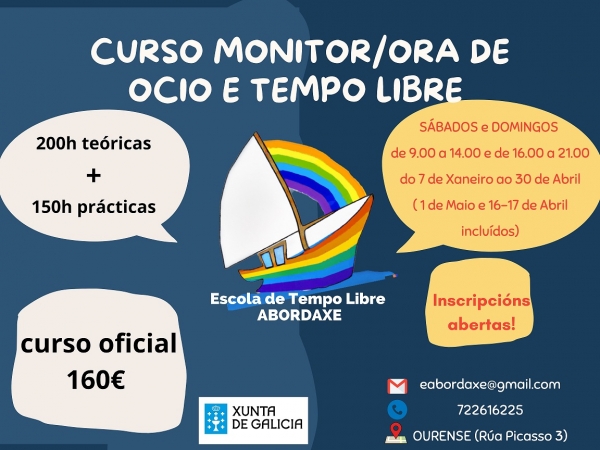 Curso en Ourense de Monitor/a de actividades de tempo libre da ETL Abordaxe