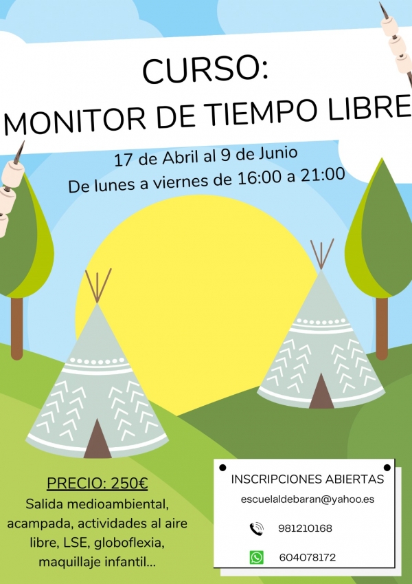 Curso de  Monitor/a de actividades de tempo libre na ETL Aldebarán en Coruña
