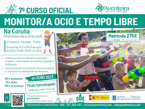 Curso na Coruña de Monitor/a de Actividades de Tempo Libre da ETL Aventeira